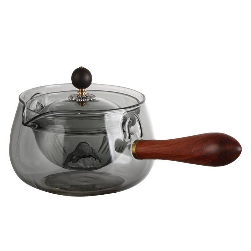 Heat-Resistant Glass Teapot – Wooden Handle